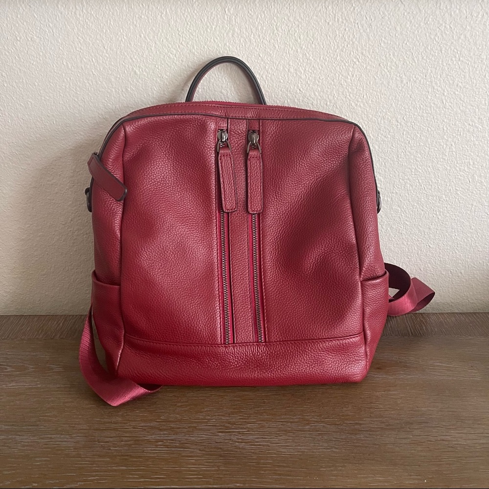 Genuine leather backpack shoulder bag